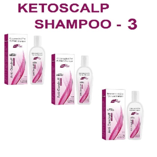 Ketoscalp Anti Dandruff Shampoo for Antifungal Infections - Pack of 3 Ketoscalp Anti Dandruff Shampoo for Antifungal Infections - Pack of 3