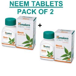 Himalaya Wellness Pure Herbs Neem Skin Wellness Controls acne Tablets 60 Count - Pack of 2