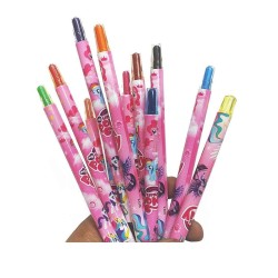 Crazy Twistable Rolling Non Toxic Coloring Crayons for School Going Kids, Ideal for Birthday Return Gift (Pack of 12 Colors) Random Colour - 1 Set