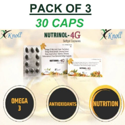 Knoll Nutrinol-4G For Healthy Heart,Body, Energy Booster & Brain Sharpner Softgels (3 x 10 Capsules) | Nutrinol 4g Multi-Vitamin Immunity