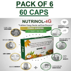 Knoll Nutrinol-4G For Healthy Heart,Body, Energy Booster & Brain Sharpner Softgels (6 x 10 Capsules) | Nutrinol 4g Multi-Vitamin Immunity