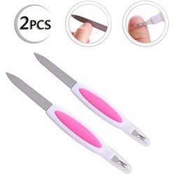 Nail File/2 in 1 Manicure Pedicure Nail File Tool Cuticle Trimmer Cutter Remover for Women (Colour May Vary) - Pack of 2