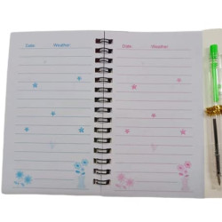 BT- 21 Cute Cartoon Diary Animals Printed Jungle Theme Spiral Diary With Pen I Glitter Stylish Pocket Memo Notepad School Stationery for Kids Boys & Girls Return Gifts - PACK OF 2