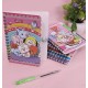 BT- 21 Cute Cartoon Diary Animals Printed Jungle Theme Spiral Diary With Pen I Glitter Stylish Pocket Memo Notepad School Stationery for Kids Boys & Girls Return Gifts - PACK OF 2