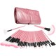 Makeup Brush 24 Pcs PinK Makeup Brushes Set for Foundation, Face Powder, Blush Blending Brushes Professional Cosmetic Makeup Ultra Soft Brushes Set Kit with Pouch Bag Case