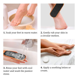 Premium Foot Scrubber Dead Skin Remover | Pedicure Tool for Feet Double Sided Wooden Foot Filer Feet Dead Skin Remover I Pedicure Brush to Remove Callus, Cracked Heels, Dry and Thick Rough Skin, and Foot Corns - Pack of 1