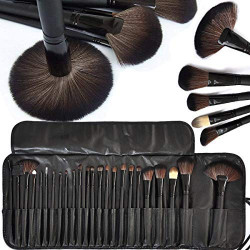Makeup Brush 24 Pcs PinK Makeup Brushes Set for Foundation, Face Powder, Blush Blending Brushes Professional Cosmetic Makeup Ultra Soft Brushes Set Kit with Pouch Bag Case