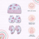 COMBO OF Newborn Baby Cotton Cap, Mitten and Booties 0-3 Months (3 Sets) + 12 Washable Reusable Multi-Colour Cotton Diapers, Nappy, Langot, Langoti | Combo of 3 Cap Sets + 12 Langoti