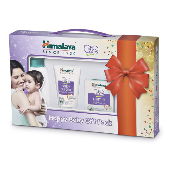 Himalaya Baby Gift Pack Basket Box - Combo of 5 | Baby Shampoo, Gentle Baby Soap, Baby Cream, Diaper Rash Cream, Baby Lotion + Gripe Water + Nice Rub (25ml) + Fruit Nipple (Nibbler) + Thermometer | COMBO of 9