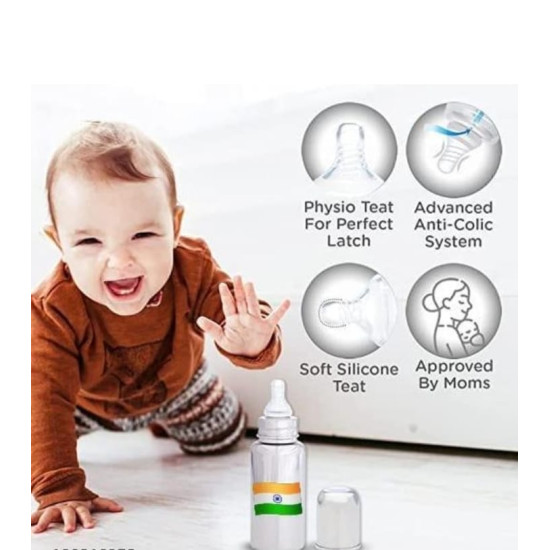 Combo of Stainless Steel – FOOD GRADE Baby Milk Feeding Bottle for Kids |Bottle For Milk and Drinks | Zero Percent Plastic - No Leakage | With Nipple – Light Weight – Leak Proof – Easy To Clean (240 ml) + Silicone Bottle Cleaning Brush - Set of 2