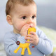 Giraffe Shape Food Grade/BPA Free Silicone Teething Baby Teether/Toy Baby Teether Silicone Teether for 3 to 12 Months Baby Bpa Free (Multi-Color)