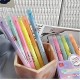 Double Headed Erasable Highlighter Pastel Shades Chisel Tip Fine Grip Marker Pen DIY Art Craft Multicolor Calligraphy Pen for Kids, Adults for Drawing, Highlighting, Birthday Gift (Set of 6)