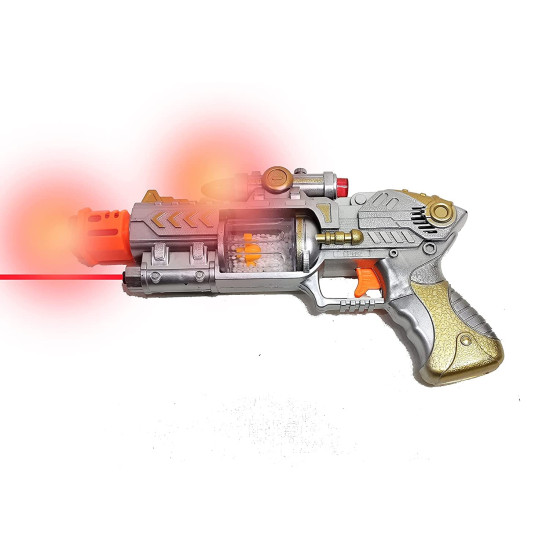 Gun for Kids with Light, Sound & Vibration, Army Style Laser Gun for Boys, Musical Weapon Gun Toy, Silver (Leger Gun) Gun for Kids with Light, Sound & Vibration, Army Style Laser Gun for Boys, Musical Weapon Gun Toy, Silver (Leger Gun)
