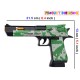 Light and Sound Police Army Style Pistol Gun Toy with Moving Top Loader Telescopic Barrel and Target Projection Effect, Desert Eagle Pistol (Pack of 1) Random Color Dispatch