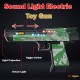 Light and Sound Police Army Style Pistol Gun Toy with Moving Top Loader Telescopic Barrel and Target Projection Effect, Desert Eagle Pistol (Pack of 1) Random Color Dispatch