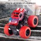 Mini Monster Truck Friction Powered Cars Toys, 360 Degree Stunt 4wd Cars Push go Truck for Toddlers Kids Gift (Multicolor) - Pack of 4