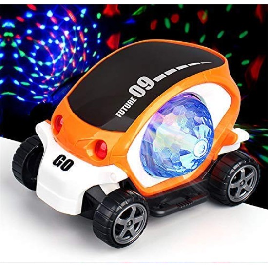 Stunt Car 360 Degree Rotating Stunt Car Bump and Go Toy with 4D Lights & Sounds Musical Car Toy for Kids 09 Future Car (Pack of 1) (Multicolor) Stunt Car 360 Degree Rotating Stunt Car Bump and Go Toy with 4D Lights & Sounds Musical Car Toy for Kids 09 Future Car (Pack of 1) (Multicolor)