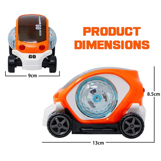 Stunt Car 360 Degree Rotating Stunt Car Bump and Go Toy with 4D Lights & Sounds Musical Car Toy for Kids 09 Future Car (Pack of 1) (Multicolor) Stunt Car 360 Degree Rotating Stunt Car Bump and Go Toy with 4D Lights & Sounds Musical Car Toy for Kids 09 Future Car (Pack of 1) (Multicolor)