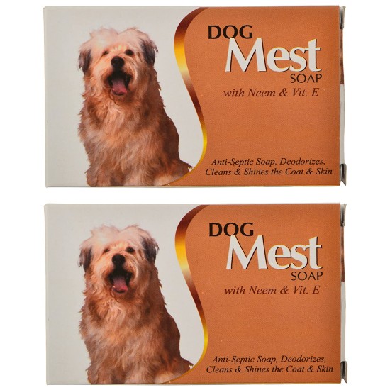Dog Mest Soap | Anti-dandruff, Anti-fungal, Anti-itching, Flea and Tick, Conditioning Aloe Vera, Neem | Pack of 2