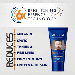 Meglow Men's Fairness Facewash (70G) + Cream (50G) | Combo of 2
