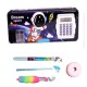 SpaceBar Calculator Geometry (Assorted Design) with Water Glitter pens, Unicorn Pencil, Fur Pen and Donut Eraser Stationery Set for Kids -(5 Pieces Set)