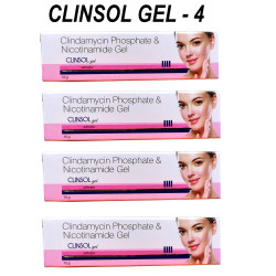Clinsol Anti Acne-Pimple Gel Cream (Pack of 4) for Oily Skin (15gm each) Creams