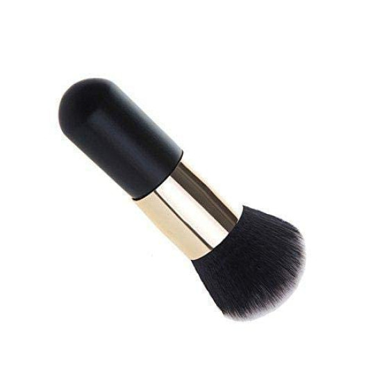 Oval (Capsule/bullet) Makeup Blush Brush + Professional Foundation Cosmetic (Spoon) Brushes Tool - Combo of 2