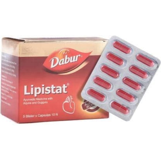Dabur Lipistat (50 Caps) | Supports Blood Circulation, Nourish Heart Muscles and Manages Cholesterol Level