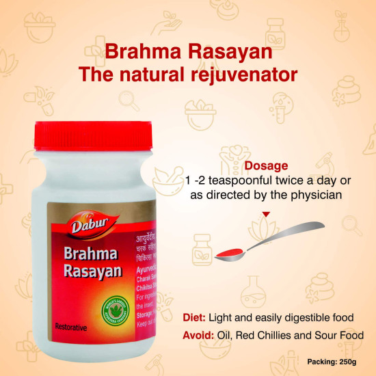 Dabur Brahm Rasayan 250g | Improves concentration, Memory and Physical Strength - Pack of 1