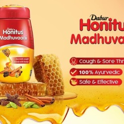 Dabur Honitus Madhuvaani | For Cough & Cold, Sore Throat Relief | Ayurvedic Remedy With Honey - 150 gm | Pack of 1