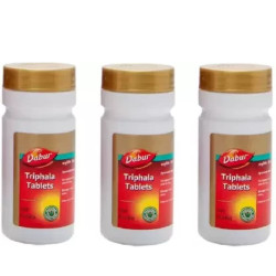 Dabur Triphala Tablets - 60 Tab | Supports Healthy Digestion | Improves Bowel Wellness| Relieves Constipation - Pack of 2