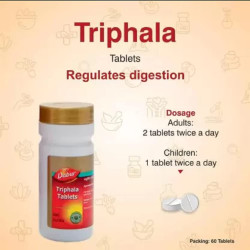 Dabur Triphala Tablets - 60 Tab | Supports Healthy Digestion | Improves Bowel Wellness| Relieves Constipation - Pack of 2