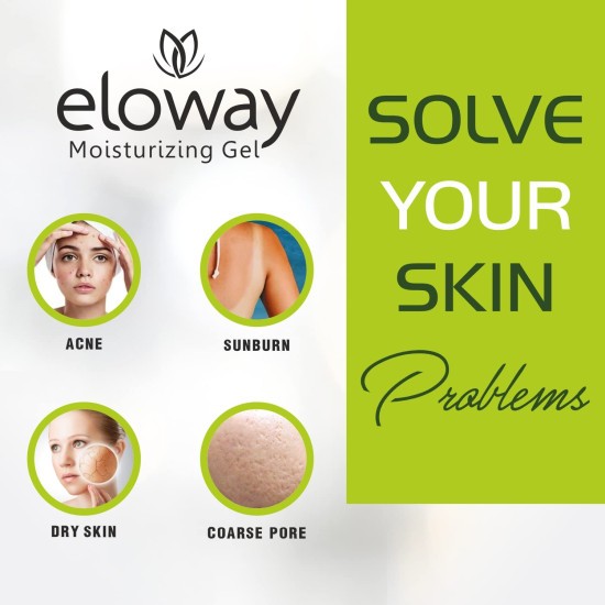 Eloway Aloevera Gel For All Skin & Hairs Type|100% Vegan|Multipurpose Gel|Enriched With Glycerin for Sliky Smooth Skin|Paraben Free|UV Protection (100gm Each) - PACK OF 1