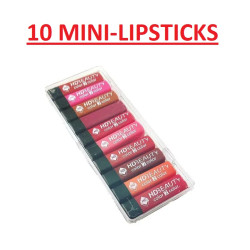 Soft Mini Matte Travel Friendly & Long Lasting Pocket Lipstick Combo (Set of 10 Mini Lipsticks) Matte Finish - Multicolor