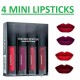 Makeup Combo of 6 | Red Edition Lipstick (4 pieces) + 36h Waterproof Eyeliner Pencil+ Professional Hair Straightener (Statener )