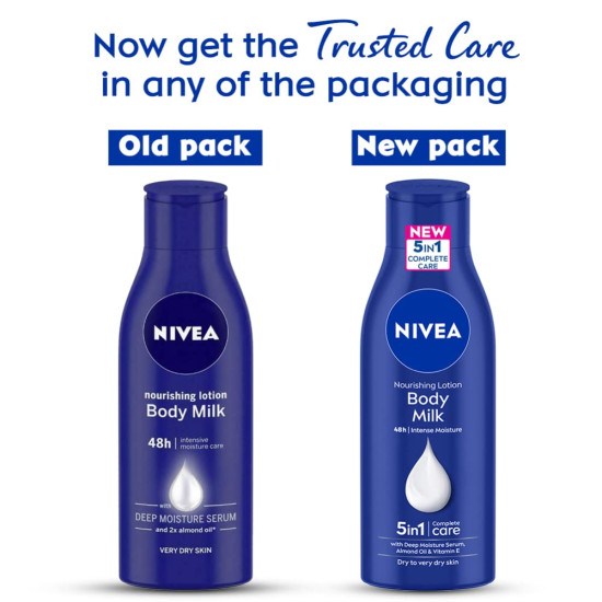 Nivea Body Lotion For Very Dry Skin, Nourishing Body Milk With 2X Almond Oil, For Men & Women, 200 ml Nivea Body Lotion For Very Dry Skin, Nourishing Body Milk With 2X Almond Oil, For Men & Women, 200 ml