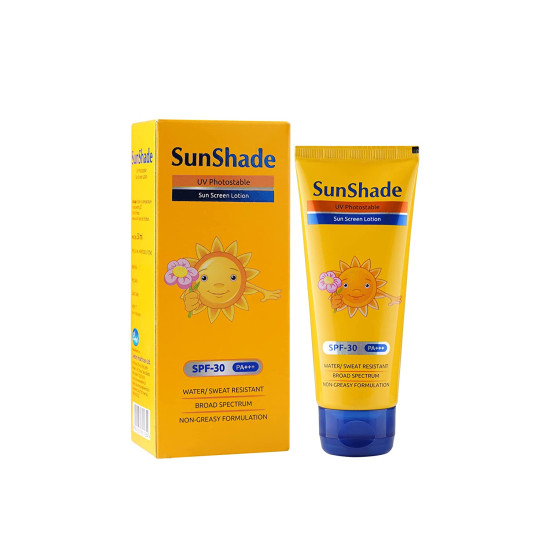 Sunshade Ultra Block Sunscreen Lotion with SPF 30 PA+++|UVA/UVB | Water Resistant |non-Greasy| Broad Spectrum| Blue Light Indoor & Outdoor Protection | for All Skin Types (50Ml Unisex)