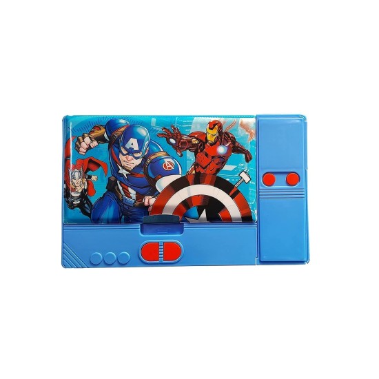 Big Size Avenger America Jumbo Iron Man Theme Pencil Box - Magnetic Dual Side Opening Dynamic Art Pencil Box – Jumbo Pencil Box for Boys, Kids, Students