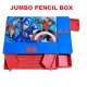 Big Size Avenger America Jumbo Iron Man Theme Pencil Box - Magnetic Dual Side Opening Dynamic Art Pencil Box – Jumbo Pencil Box for Boys, Kids, Students