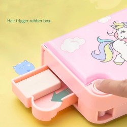 Multi-function UNICORN Horse Theme Pop up Pencil Case Magnetic Closure | Cute Cartoon Pencil Box with Scissors, Ruler, Tape and Pencil Sharpener | Pencil Case Organizer Stationery Bag for Boys Girls (Gift for Kids)