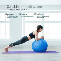 75cm Exercise Ball, Ideal for Gym with Ideal Gripping, Pregnant Women and Physical Theraphy, Anti Burst Swiss Birthing & Workout at Home Equipment | Gym Ball (Random Color)