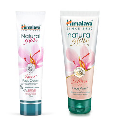 Combo of Himalaya Natural Glow Kesar (Saffron) Face wash (100ml) + Face Cream (50gm) - Combo of 2