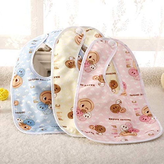 Baby Bibs | Baby Girl and Baby Boy Bib Apron For Feeding Infants and Toddlers | Newborn 0-6 Months | Reusable Cotton Waterproof and Quick Dry Bibs | MIX/RANDOM PRINT | Combo of 6