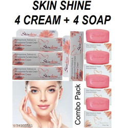 Skin Shine Combo (4 Cream + 4 Soap) for Skin Whitening and Dark Spot Removing