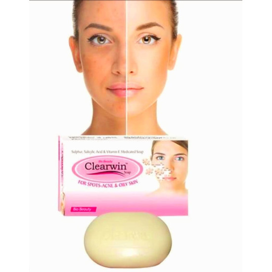 CLEARWIN Soap for Spots Acne & Oily Skin (75g)- Pack of 2