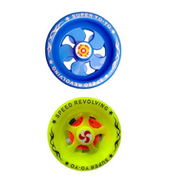 Fine Quality high Speed Plastic YoYo Spinner Fidget Toy | Make in India (Random Color) - Pack of 2