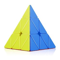 Pyramid 3x3x3 Triangle Cube 3x3 High Speed Stickerless Puzzle Cube Game Toy, Multicolor