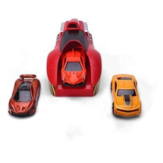 Rapid Launcher Play Set Toy with 3 Die Cast Metal Stunt Car and Stoppers Best Toy for Kids (Multi Color)