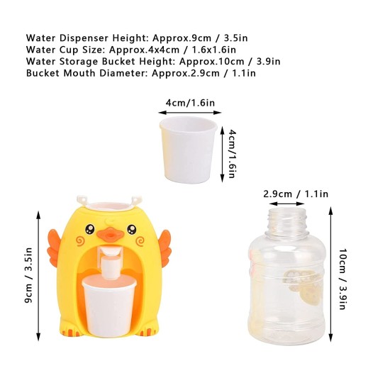 Small Cute Multicolor Duck Water Dispenser with Multicolor Clay Art Clay Creative Small Water Machine Funny Water Toy for Kids Set of 1