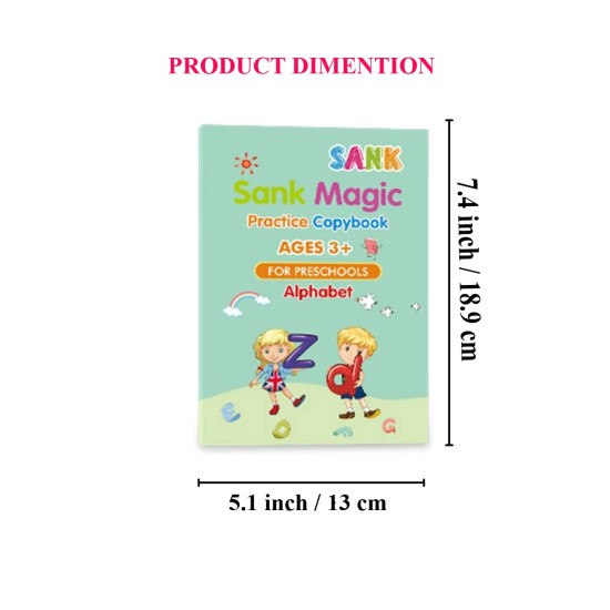 Sank Magic Practice Copybook (4 Books,10 Refill), Number Tracing Book for Preschoolers with Pen, Magic Calligraphy Copybook Set Practical Reusable Writing Tool Simple Hand Lettering Sank Magic Practice Copybook (4 Books,10 Refill), Number Tracing Book for Preschoolers with Pen, Magic Calligraphy Copybook Set Practical Reusable Writing Tool Simple Hand Lettering